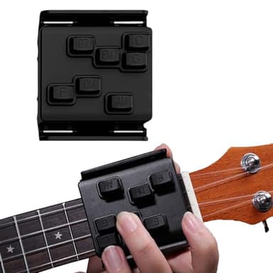 Ukulele Chord Presser Trainer for Beginners, Ukulele Aid Easy Press Kit Chord Assisted Learning Tool, Ukulele Attachment Eliminates Finger Pain for 23 Inches and 26 Inches