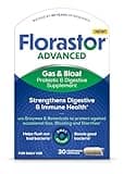 Florastor Advanced Gas and Bloat Probiotic, Digestive Enzymes and Botanicals, Plus Probiotics for Digestive Health, 30 Capsules