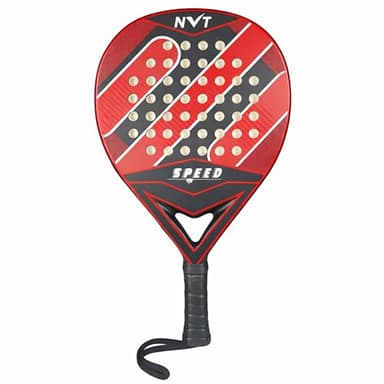 Padel Racket for Adults, Carbon Fiber Frame & Fiberglass Face, Lightweight Power & Control Paddle, Anti-Slip Grip for Training & Match Play Pala Padel Raqueta