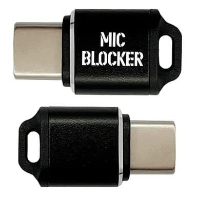 Type-C Microphone Blocker Audio Mute Adapter Privacy Protector & Silent Screen Recording Without External Noise On Phone for Screen Recording Live & Mic Mute for Meetings, Zoom, Teams(2 Pack)