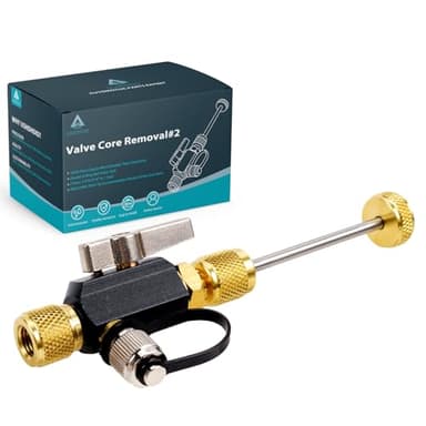 USHDHDID HVAC Valve Core Removal Tool, Valve Core Remover Installer Tool, 1/4" Mega Flow Vacuum-Rated Valve Core Removal Tool for R22 R410A R134A