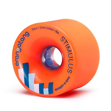 Orangatang Stimulus 70 mm 80a Freeride Longboard Skateboard Wheels (Orange, Set of 4)