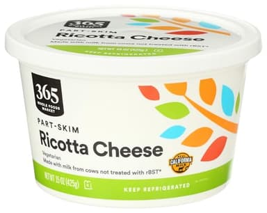 365 by Whole Foods Market, Part Skim Ricotta, 15 oz