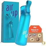air up® water bottle (22 oz) for school, sports, gym | includes 5 scent pods & straw | flavored bottle in blue – also for kids, boys, girls | no calories, sugar-free and suitable for carbonation
