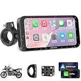 Carpuride W603 Motorcycle Carplay Screen, Wireless CarPlay & Android Auto for Moto, Remote Control，6.3" Waterproof Touchscreen, BT Trans, GPS Navigation, Siri, G00gle Assistant