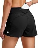 G Gradual Women's Running Shorts with Mesh Liner 3" Workout Athletic Shorts for Women with Phone Pockets(Black,Medium)