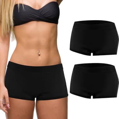 Shyyween 2 Pcs Tucking Hiding Short Boy Underwear Tucking Gaff Shaping Panties for Transgender Mtf Compression Those Who Tuck(L) Black