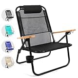 Water Buffalo Bondi Beach Chair – Backpack Beach Chair for Adults with Reclining Positions, Cup Holder & High Back Support