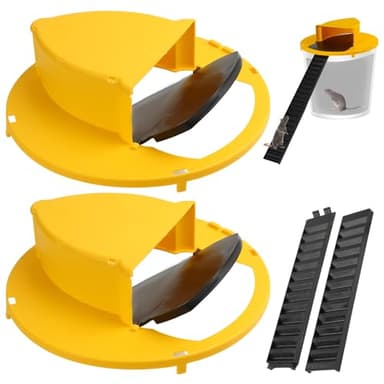 2PACK Mouse Trap Bucket Adapted to 5 Gallon Bucket Lid Rat Trap Automatic Reset for Indoor Outdoor Use Reusable