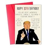 ACHICGIRL Funny Trump 80th Birthday Card, Hilarious 80 Years Old Birthday Card Gift for Men Women, Great 80th Birthday Gifts for Friends, Dad, Mom, Husband, Wife, Brother, Sister