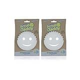 Scrub Daddy Sponge - Dye Free - Scratch-Free Scrubber for Dishes and Home, Odor Resistant, Soft in Warm Water, Firm in Cold, Deep Cleaning, Dishwasher Safe, Multi-use, 1ct (2 pack)
