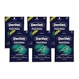 DenTek Fresh Clean Floss Picks, For Extra Tight Teeth, 75 Count, 6 Pack