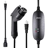 Asani Level 1 & 2 EV Charger - 110-240V at 16 Amps - Portable Electric Vehicle EV Charger with NEMA 6-20 with NEMA 5-15 Adapter Plug for J1772 Electric Cars