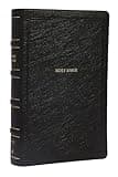 NKJV, End-of-Verse Reference Bible, Personal Size Large Print, Leathersoft, Black, Thumb Indexed, Red Letter, Comfort Print: Holy Bible, New King James Version