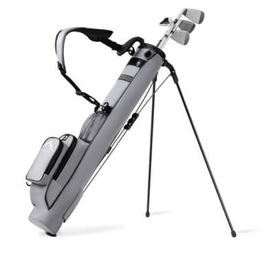 UNIHIMAL Golf Lightweight Stand Carry Bag– Easy to Carry and Durable Pitch n Putt Golf Bag for The Driving Range, Par 3 and Executive Courses–31.5 inches Tall (Grey)
