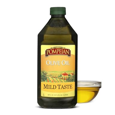 Pompeian Mild Taste Olive Oil, High Heat Cooking, Baking & Sauteing, High Smoke Point, 68 Fl Oz