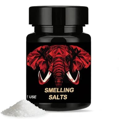 Smelling Salts, Strong Ammonia Inhalant (2.5oz), for Powerlifting & PR Attempts, Menthol‑Free