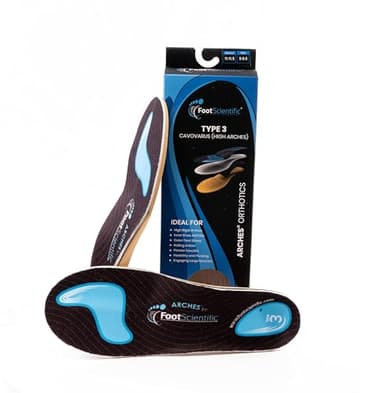 Arches Insoles Type 3 - Supination/High Arch, Orthotic Shoe Insoles (M6-6.5/ W8-8.5)