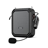 SHIDU Voice Amplifier for Teacher with Wireless Microphone Headset, Professional Power Bluetooth Amplifier, IPX5 Waterproof Portable Speaker and Megaphone for Tour Guide, Speech, Yoga, Meeting