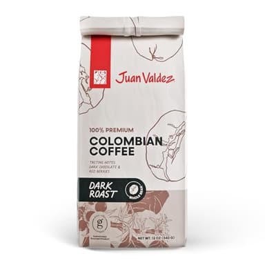 Juan Valdez Dark Roast Whole Bean Coffee | 11oz Bag | Premium Colombian Coffee | Single Origin | Specialty Gourmet | Fair Trade | Rainforest Alliance