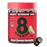 8Greens Supergreens Gummies | Super Greens Powder Superfood Gummy for Metabolism, Immunity & Focus, Digestive Health Enzymes, Organic: Chlorella, Spirulina, Aloe Vera, Apple Flavor, 50 Count