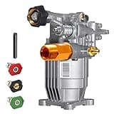 TOOLCY 3/4" Shaft Horizontal Pressure Washer Pump, 2600-3300 PSI @ 2.5 GPM - Power Washer Pump for Gas Washer - Replacement for Honda, Simpson, Ryobi and More