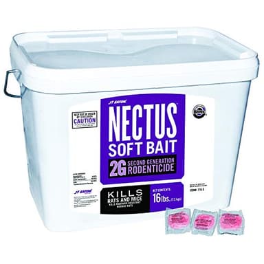 JT Eaton 716-S Nectus Soft Bait 2G Second Generation Rodenticide, Bait for Rats and Mice, 16-Pound Pail