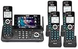 AT&T 5-Handset DECT 6.0 Cordless Home and Business Phone with Answering Machine, 5" Color Display, One-Touch Shortcut, Conference, Intercom, Smart Call Blocker, Bluetooth Connect to Cell: DLP73590