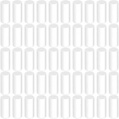 Lekgavd 50 Pcs Mechanical Pencil Eraser Refills, White Refill Erasers for Propelling Pencils, Universal Traceless Eraser Replacement for Office Notebook Drafting