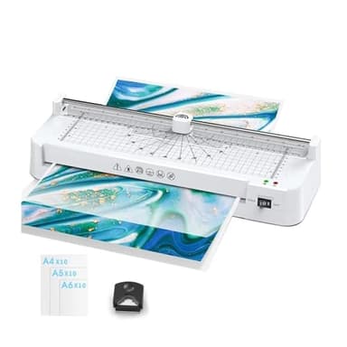 WUHUQN Laminator,Laminator Machine A3 Photo Laminator Paper Film Document Thermal Hot & Cold Laminator Plastificadora Termolaminar Plastifieuse Laminating Machine for Office, School, Home, Business