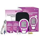 AlievePet Glucose Monitoring Kit Diabetes Testing Kit for Cats, Dogs and Horses - 9 Piece Set of Blood Sugar & Blood Ketone Glucose Meter, User Guide, Test Strips and Diary Clinic/At-Home Testing