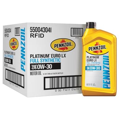 Pennzoil Platinum Euro LX Full Synthetic 0W-30 Motor Oil, 1 Quart (6 Pack)
