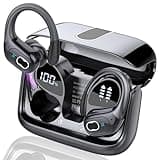 Wireless Earbuds 75hrs Bluetooth 5.4 Headphone Sport, 2025 Bluetooth Earbuds Stereo Deep Bass Over Ear Bud with Earhooks, ENC Noise Cancelling Mic, IPX7 Waterproof Earphone for Workout/Running
