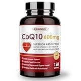 CoQ10-600mg-Softgels - Extra Strength Coenzyme Q10 with PQQ, Omega-3 & BioPerine - High Absorption CoQ10 Supplements Antioxidant (Ubiquinone) for Heart Health & Energy Production, 120 Softgels