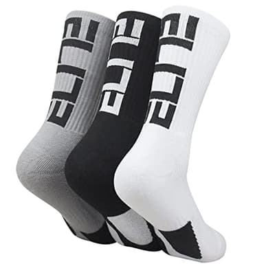 Podinor Basketball Crew Socks for Men and Women, Cushion Performance Athletic Basketball Socks