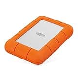 LaCie Rugged Mini, 5T,B USB 3.0 Portable 2.5 inch External Hard Drive for PC and Mac, Orange/Grey, with Rescue Services (STJJ5000400)