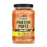 Twin Peaks Protein Puffs - (Nacho Cheese), Keto Friendly, Low Carb Snack (300g, 21g Protein, 2g Net Carbs, High Protein, Healthy Crunchy Snack)