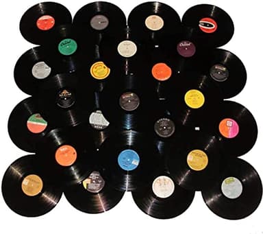 Village Music World- Lot of 12" Vinyl Records for Crafts & Decoration Artwork for Party Decor Artist Studio Vintage Look (Lot of 10)