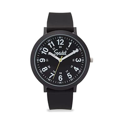 Speidel Eco Color Pop Recyclable Plastic Watch with 18mm Recyclable Silicone Strap - Black