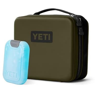 YETI Daytrip 3L Insulated Soft Cooler Lunch Box, Olive and Small ICE Sheet Refreezable Reusable Cooler Ice Pack