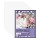 Vellum Paper 8.5 x 11 Translucent Printable, 100 Sheet（100gsm/68lb Vellum Tracing Paper, Translucent Vellum Paper for Invitation, Greeting Cards, Tracing Paper Pad for Drawing, Sketching, Writing