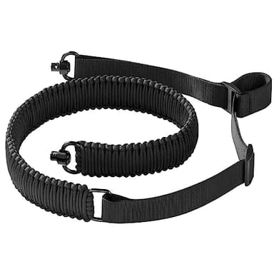 VVAAGG Black 2 Point QD Sling, Adjustable Paracord Rifle Sling with QD Swivels for Hunting