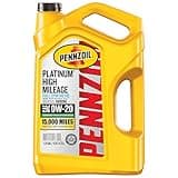 Pennzoil Platinum High Mileage Full Synthetic 0W-20 Motor Oil, 5 Quart