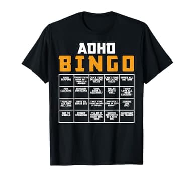 World Mental Health Awareness Day ADHD Bingo Funny T-Shirt