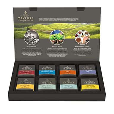Taylors of Harrogate Assorted Specialty Teas Sampler, Variety Pack Gift Box, Individually Wrapped Bags, 48 Count (Pack of 1), Premium Black, Green & Herbal Teas, Mixed Caffeinated & Caffeine-Free Selection, 48 Teabags