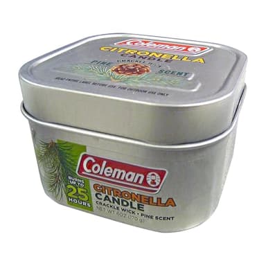 Coleman Pine Scent Citronella Candle with Wooden Crackle Wick - 6 oz