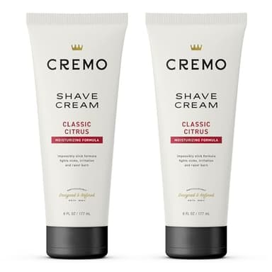 Cremo Shaving Cream Mens, Astonishingly Superior Ultra-Slick Shaving Cream for Men, Fights Nicks, Cuts And Razor Burn, 6 Fl Oz (2 Pack)