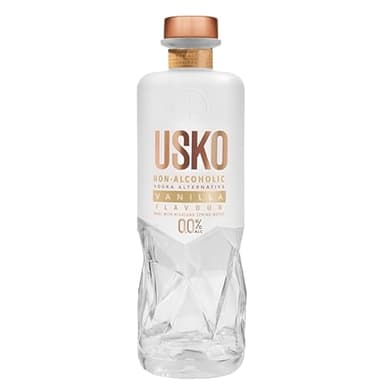 USKO Vanilla Non Alcoholic Vodka 700ml | USKO Non Alcoholic Spirits | 0.0% ABV. Flavored Vodka Alternative by Spirits of Virtue | Imported by Think Distributors