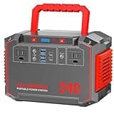 MARBERO Portable Power Station 240Wh 350W Peak Camping Portable Power Bank with AC Outlet 110V(3*USB A, 2*USB C, 2*AC,2*DC) Solar Generator for Outdoor Travel Home Emergency Hurricane