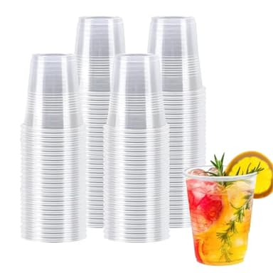 BYSNOW 5 oz Clear Plastic Cups, 100 Count Disposable Cups for Party PP Small Plastic Cups for Party, Cold Coffee, Soda, Juice